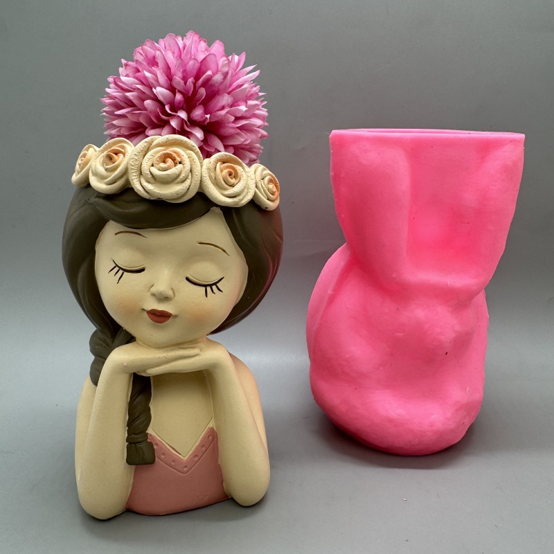 Cute Girl Flower Pot Silicone  - огляд і ціна Potsticker Mold