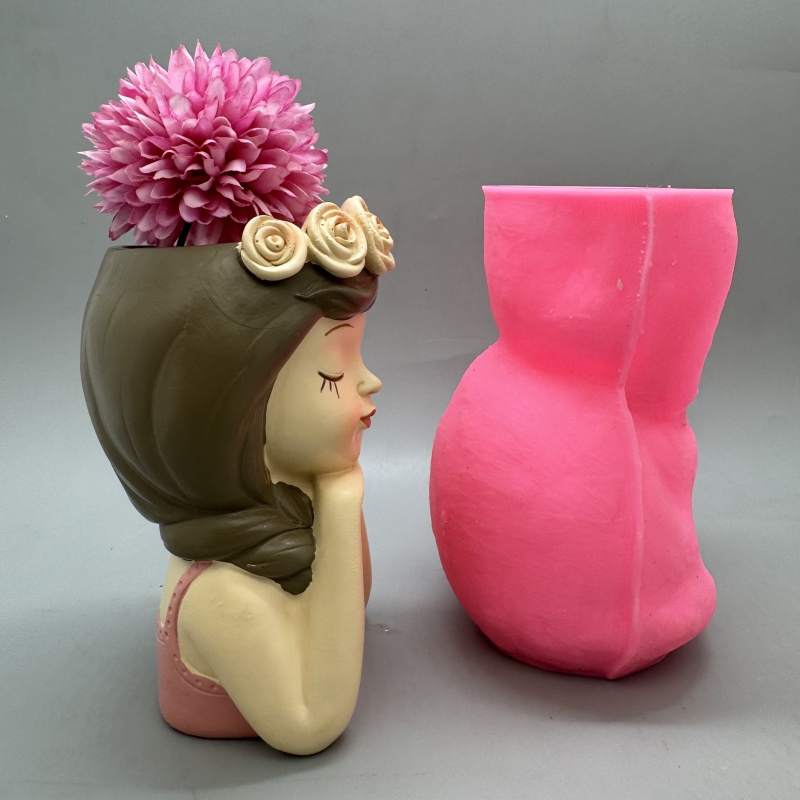 Cute Girl Flower Pot Silicone  - огляд і ціна Potsticker Mold