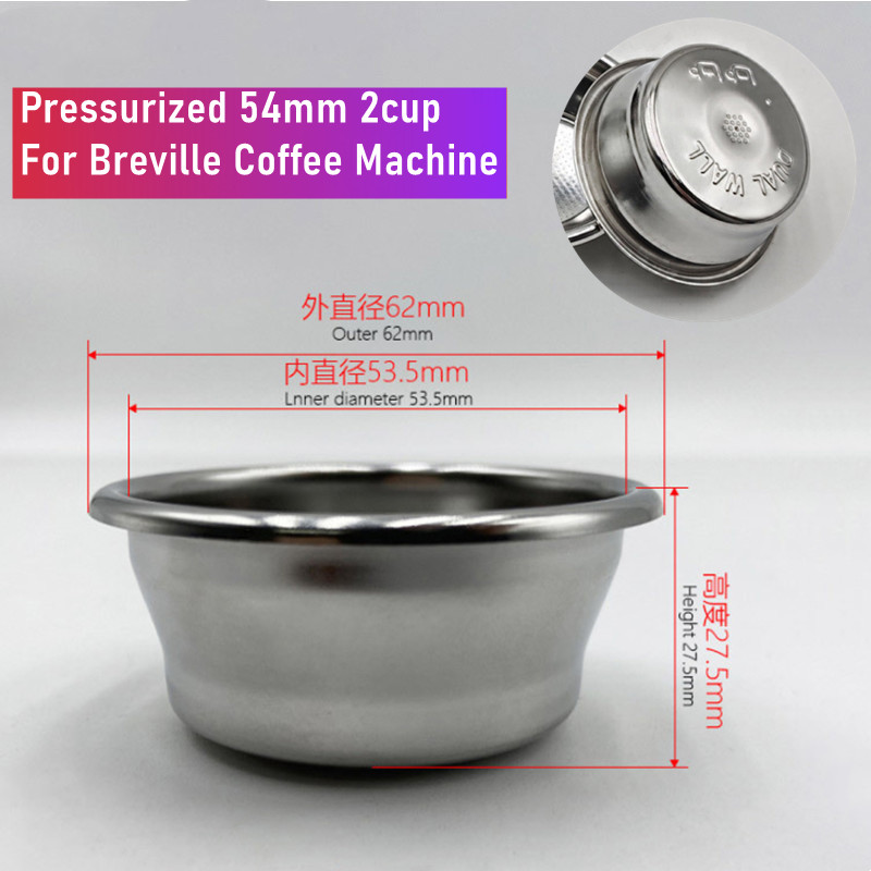 54mm Dual-Layer Pressurized Fi - огляд і ціна Breville Espresso Bes870